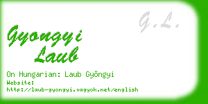 gyongyi laub business card
