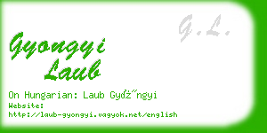 gyongyi laub business card